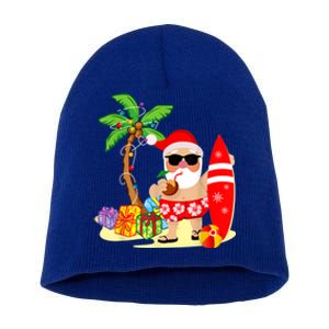 Decorated Christmas Palm Tree Tropical Xmas Coconut Lights Great Gift Short Acrylic Beanie