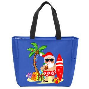 Decorated Christmas Palm Tree Tropical Xmas Coconut Lights Great Gift Zip Tote Bag