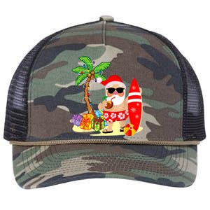 Decorated Christmas Palm Tree Tropical Xmas Coconut Lights Great Gift Retro Rope Trucker Hat Cap