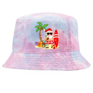 Decorated Christmas Palm Tree Tropical Xmas Coconut Lights Great Gift Tie-Dyed Bucket Hat