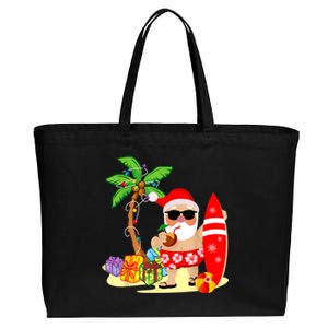 Decorated Christmas Palm Tree Tropical Xmas Coconut Lights Great Gift Cotton Canvas Jumbo Tote