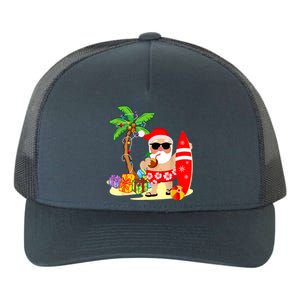 Decorated Christmas Palm Tree Tropical Xmas Coconut Lights Great Gift Yupoong Adult 5-Panel Trucker Hat