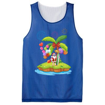 Decorated Christmas Palm Tree Tropical Xmas Coconut Lights Gift Mesh Reversible Basketball Jersey Tank