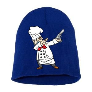 Dabbing Chef Pizza Baker Dab Dance Meaningful Gift Short Acrylic Beanie