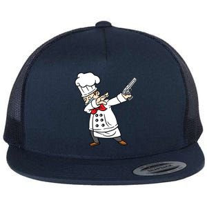 Dabbing Chef Pizza Baker Dab Dance Meaningful Gift Flat Bill Trucker Hat