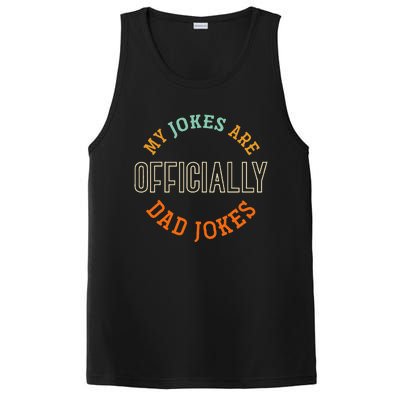 Dad Cringe Puns Funny My Jokes Are Officially Dad Jokes PosiCharge Competitor Tank