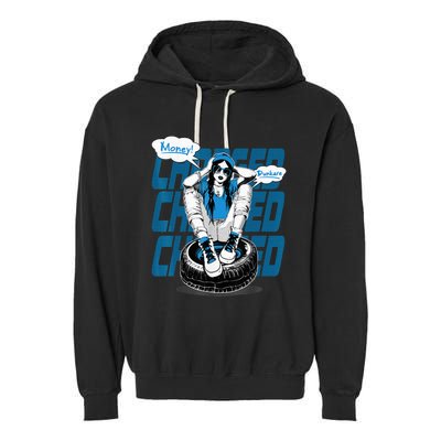 Dunkare Charged Powder Blue 9s Matching Garment-Dyed Fleece Hoodie