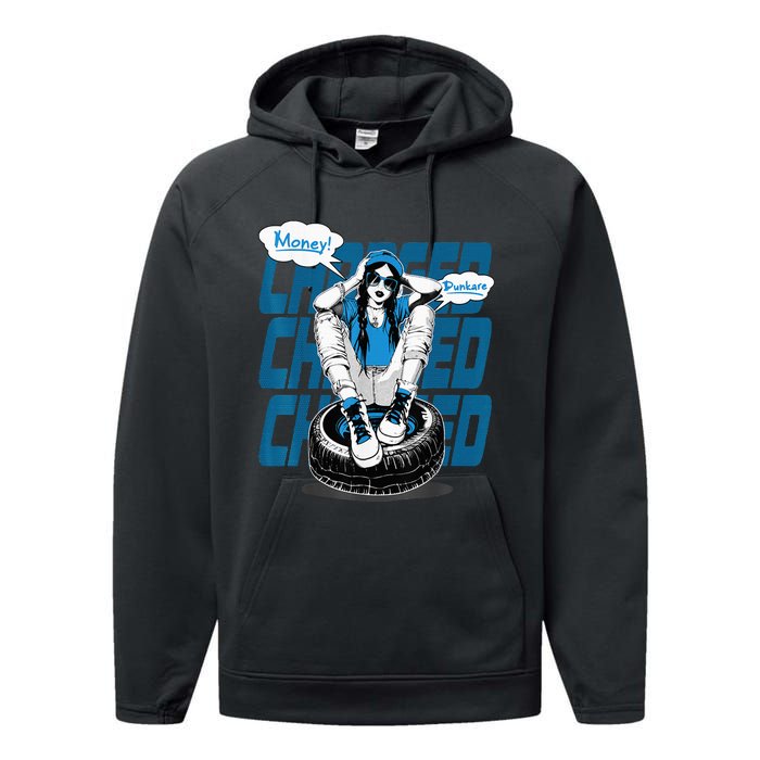 Dunkare Charged Powder Blue 9s Matching Performance Fleece Hoodie