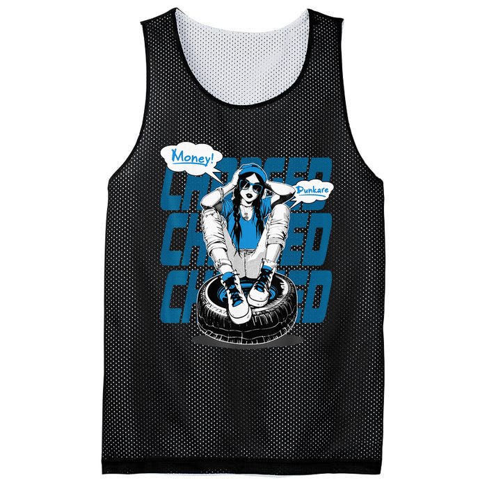 Dunkare Charged Powder Blue 9s Matching Mesh Reversible Basketball Jersey Tank