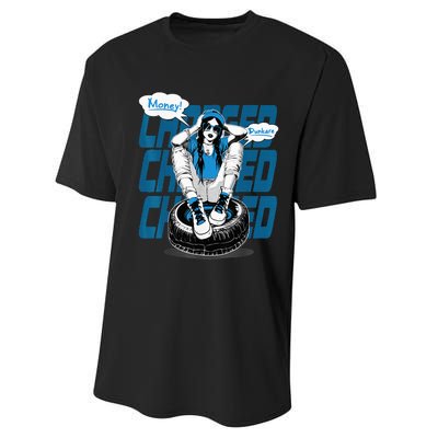 Dunkare Charged Powder Blue 9s Matching Performance Sprint T-Shirt