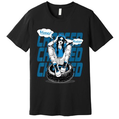 Dunkare Charged Powder Blue 9s Matching Premium T-Shirt