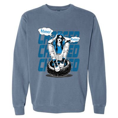 Dunkare Charged Powder Blue 9s Matching Garment-Dyed Sweatshirt