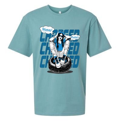 Dunkare Charged Powder Blue 9s Matching Sueded Cloud Jersey T-Shirt