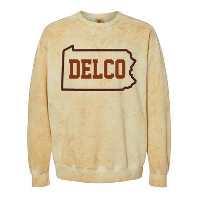 Delco County Pennsylvania Philadelphia Lovers Fan Gift Colorblast Crewneck Sweatshirt