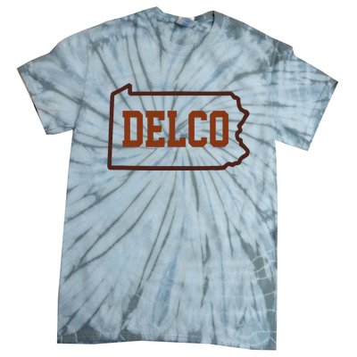 Delco County Pennsylvania Philadelphia Lovers Fan Gift Tie-Dye T-Shirt