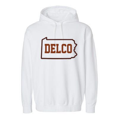 Delco County Pennsylvania Philadelphia Lovers Fan Gift Garment-Dyed Fleece Hoodie