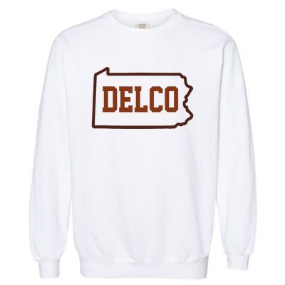 Delco County Pennsylvania Philadelphia Lovers Fan Gift Garment-Dyed Sweatshirt