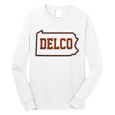 Delco County Pennsylvania Philadelphia Lovers Fan Gift Long Sleeve Shirt