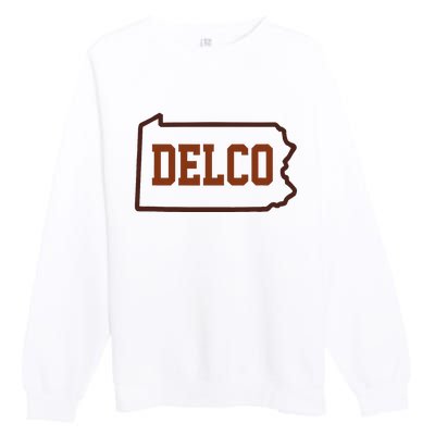 Delco County Pennsylvania Philadelphia Lovers Fan Gift Premium Crewneck Sweatshirt