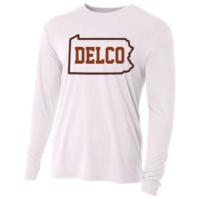 Delco County Pennsylvania Philadelphia Lovers Fan Gift Cooling Performance Long Sleeve Crew