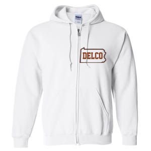 Delco County Pennsylvania Philadelphia Lovers Fan Gift Full Zip Hoodie