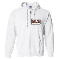 Delco County Pennsylvania Philadelphia Lovers Fan Gift Full Zip Hoodie