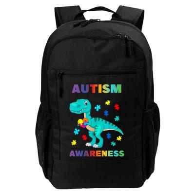 Dinosaur Colorful Puzzle Autism Awareness Backpack