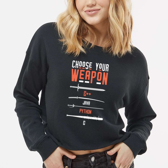 Developer Coder Programming Software Engineer Programmer Great Gift Cropped Pullover Crew