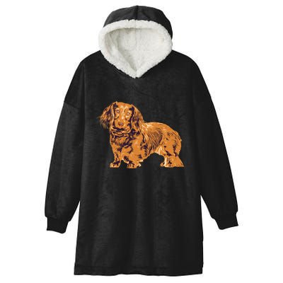 Dachshund Cute Puppy Dog Doggy Lover Gift Hooded Wearable Blanket