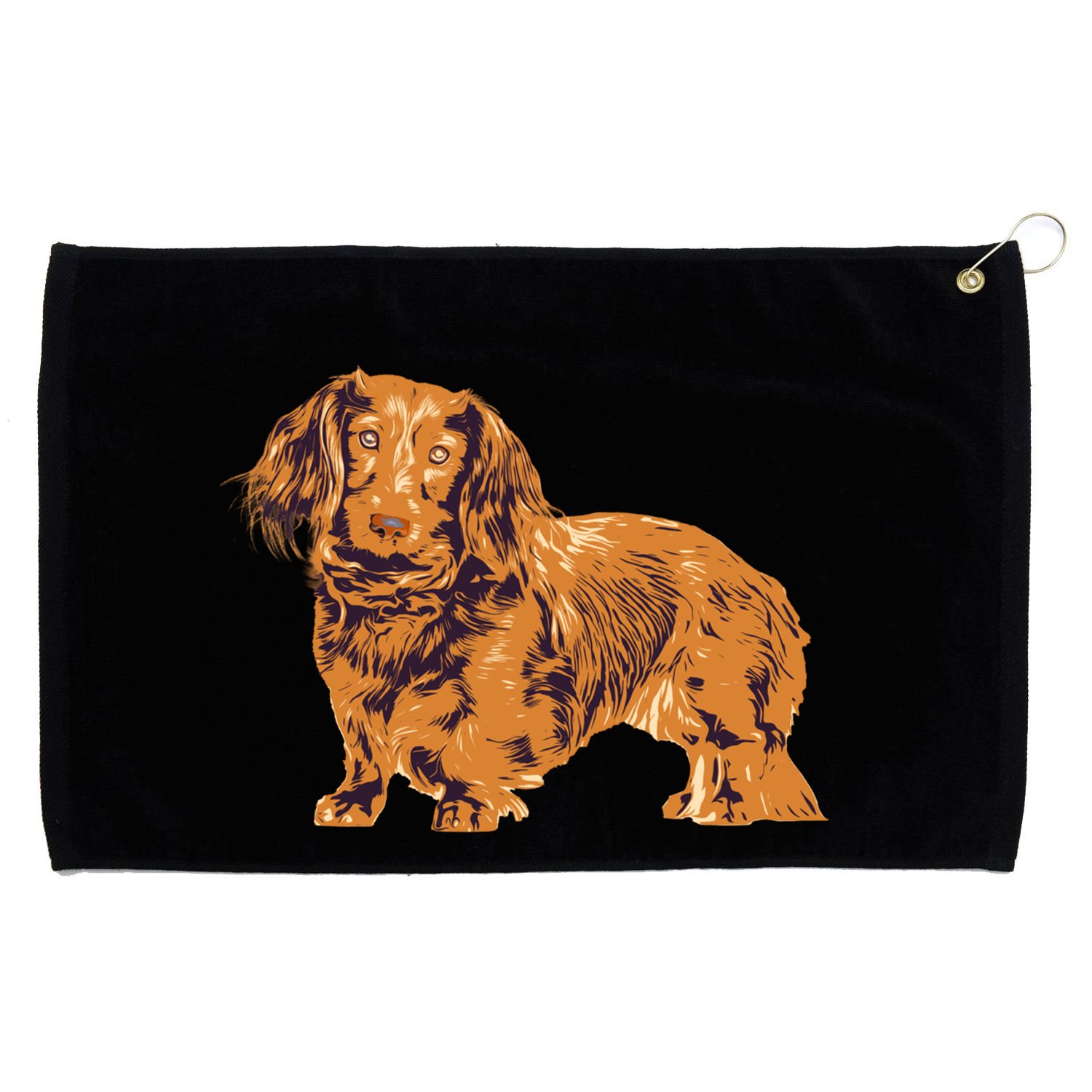 Dachshund Cute Puppy Dog Doggy Lover Gift Grommeted Golf Towel