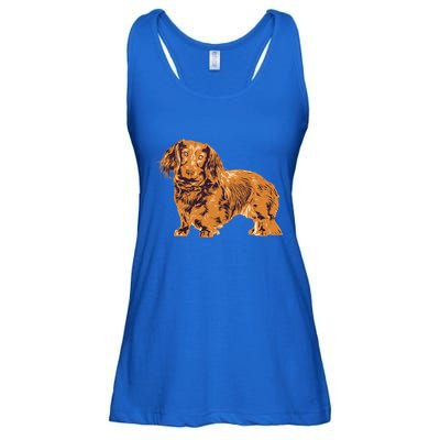 Dachshund Cute Puppy Dog Doggy Lover Gift Ladies Essential Flowy Tank