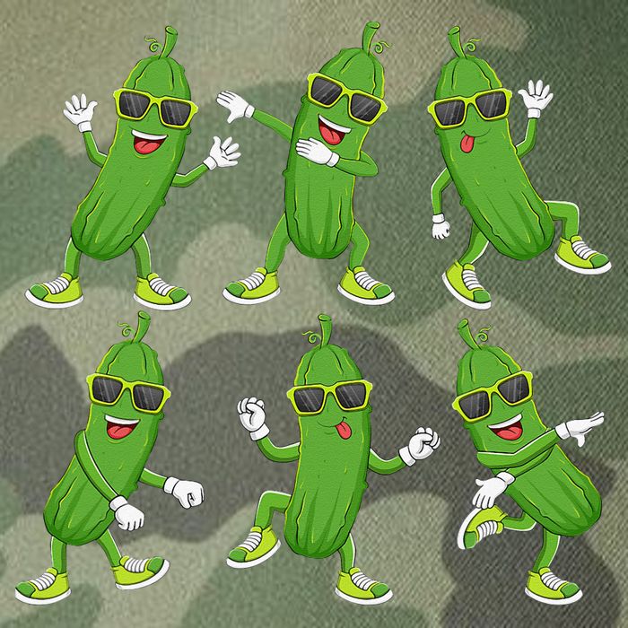Dabbing Cucumber Pickle Dancing Wearing Sunglasses Dab Dance Legacy Tie Dye Trucker Hat