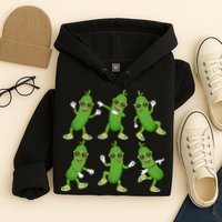Dabbing Cucumber Pickle Dancing Wearing Sunglasses Dab Dance Hoodie