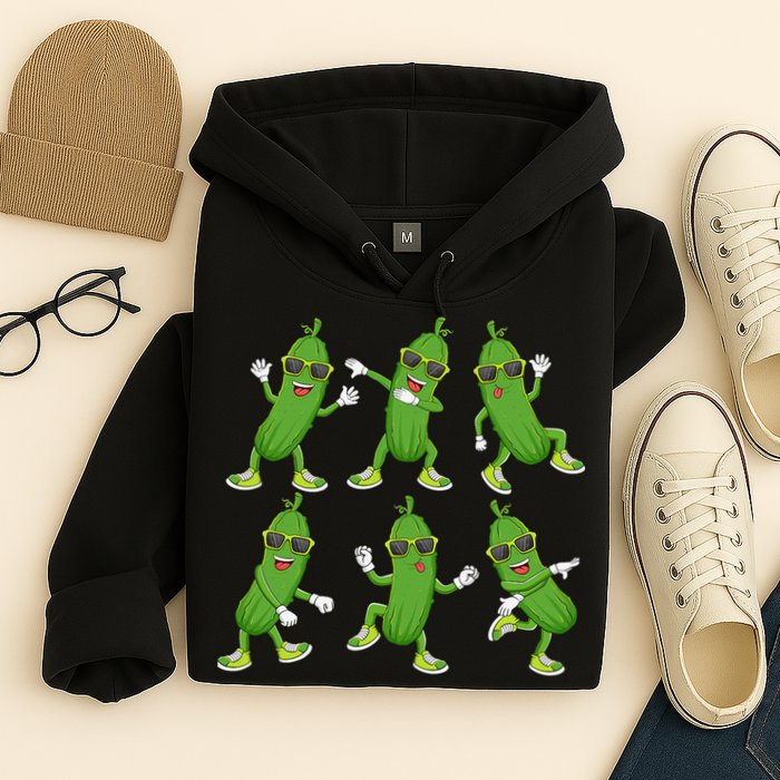 Dabbing Cucumber Pickle Dancing Wearing Sunglasses Dab Dance Hoodie