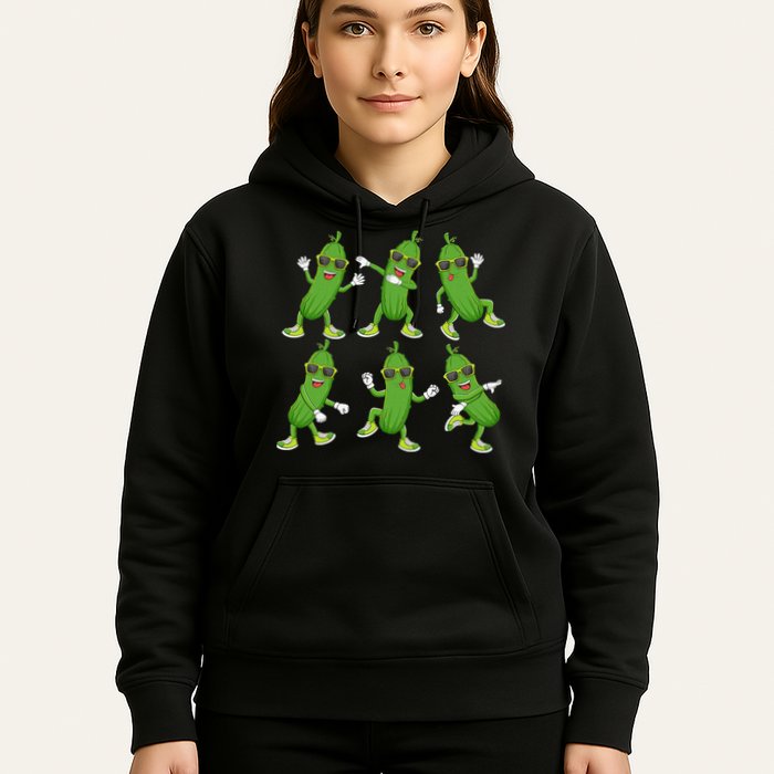 Dabbing Cucumber Pickle Dancing Wearing Sunglasses Dab Dance Hoodie