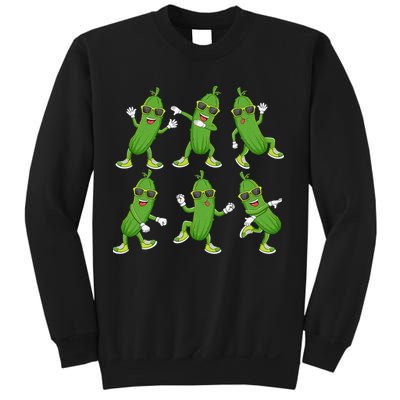 Dabbing Cucumber Pickle Dancing Wearing Sunglasses Dab Dance Sweatshirt