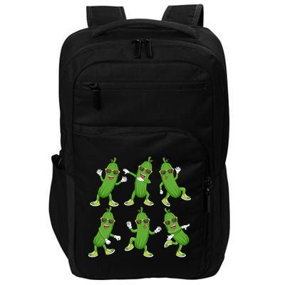 Dabbing Cucumber Pickle Dancing Wearing Sunglasses Dab Dance Impact Tech Backpack