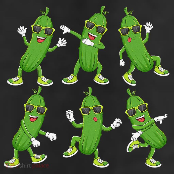 Dabbing Cucumber Pickle Dancing Wearing Sunglasses Dab Dance Adult Drive Performance Visor