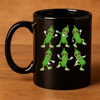 Dabbing Cucumber Pickle Dancing Wearing Sunglasses Dab Dance 11oz C Handle Ceramic Mug