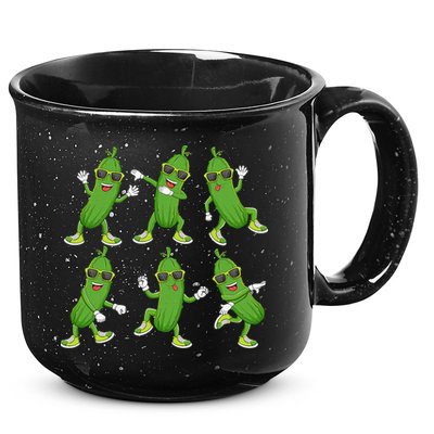 Dabbing Cucumber Pickle Dancing Wearing Sunglasses Dab Dance 15oz Campfire Ceramic Mug