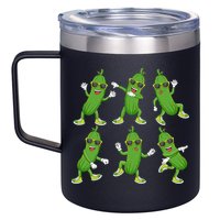 Dabbing Cucumber Pickle Dancing Wearing Sunglasses Dab Dance 12oz Stainless Steel Coffee Mug