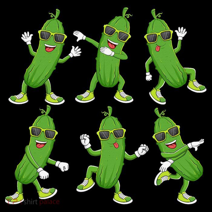 Dabbing Cucumber Pickle Dancing Wearing Sunglasses Dab Dance Magnet