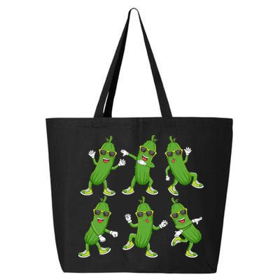 Dabbing Cucumber Pickle Dancing Wearing Sunglasses Dab Dance 25L Jumbo Tote