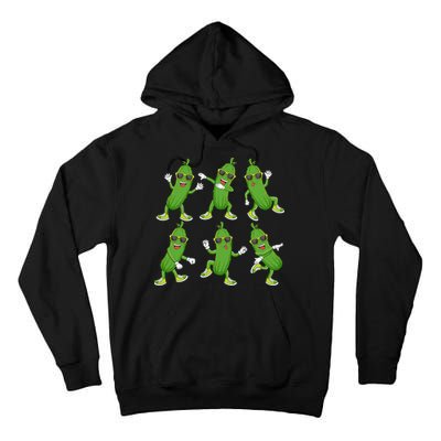 Dabbing Cucumber Pickle Dancing Wearing Sunglasses Dab Dance Tall Hoodie