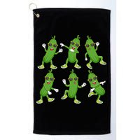Dabbing Cucumber Pickle Dancing Wearing Sunglasses Dab Dance Golf Towel