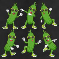Dabbing Cucumber Pickle Dancing Wearing Sunglasses Dab Dance Golf Towel