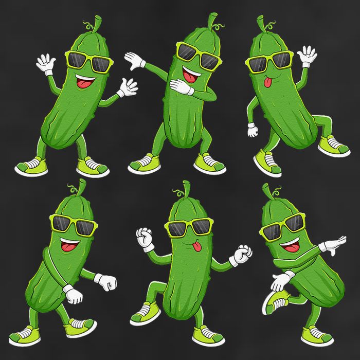 Dabbing Cucumber Pickle Dancing Wearing Sunglasses Dab Dance Golf Towel