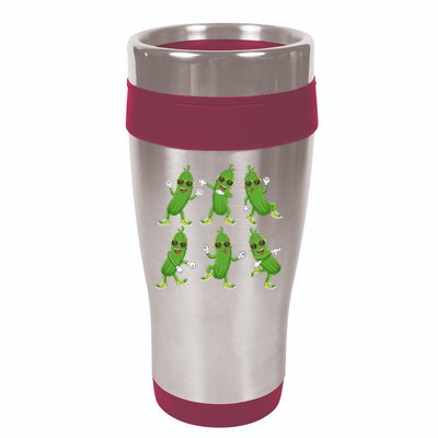 Dabbing Cucumber Pickle Dancing Wearing Sunglasses Dab Dance 16oz Travel Tumbler