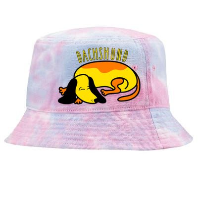 Dachshund Cute Puppy Dog Doggy Lover Funny Gift Tie-Dyed Bucket Hat