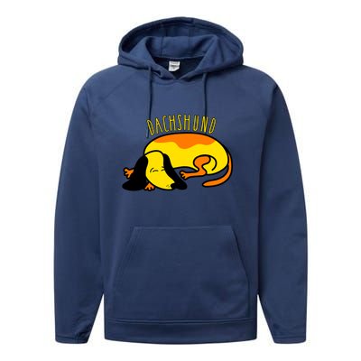 Dachshund Cute Puppy Dog Doggy Lover Funny Gift Performance Fleece Hoodie